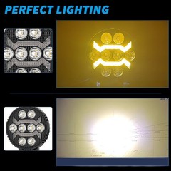 2PCS 4″ Round LED WORK LIGHT fit CAT Skid Steer 289D3 277D 289D 226D 249D 297D2