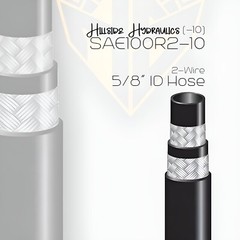 5/8” Hydraulic Hose Assembly with (90/Straight) #10 Female JIC Ends, 7/8-14