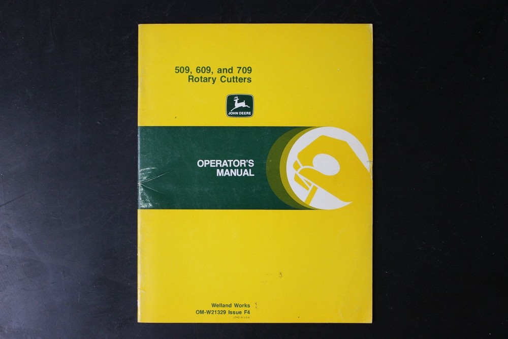 John Deere 509 609 709 Rotary Cutters Operator’s Manual OM-W21329