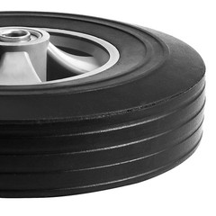 HOIGON 2 Pack 10 Inch Solid Rubber Hand Truck Wheel 10 inch, Black + Gray