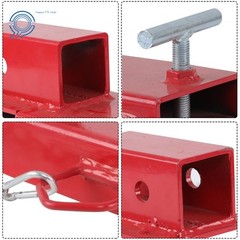 Clamp On Forklift Trailer Hitch 2″ Receiver Attachment Fork Towing Adapter