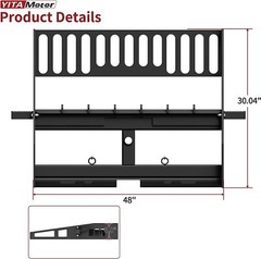 48″ Pallet Fork Frame Skid Steer Quick Tach Attachment Tractor 4500LBS Steel