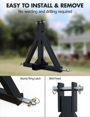 3 Point 2 Receiver Trailer Hitch Category One Tractor Tow Hitch Drawbar Adapter