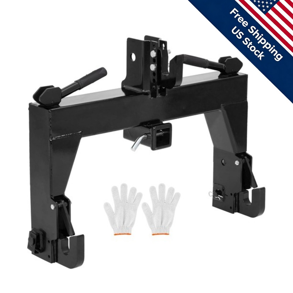 Tractor 3-Point Quick Hitch Adapter Cat 1 2″ Receiver, 3000 LBS Capacity