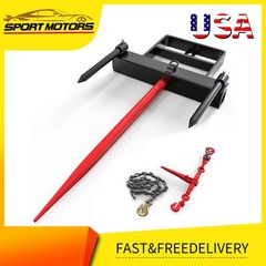 9″ Universal HD Hay Spear for Skid Steer Tractor Loader Bucket 2000 LBS Capacity