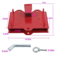 2″ Trailer Forklift Hitch Receiver For Dual Pallet Forks Tow Attach Adapter