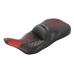 Driver Passenger Seat For Harley Touring Electra Glide FLHTC 1997-2007 Black Red
