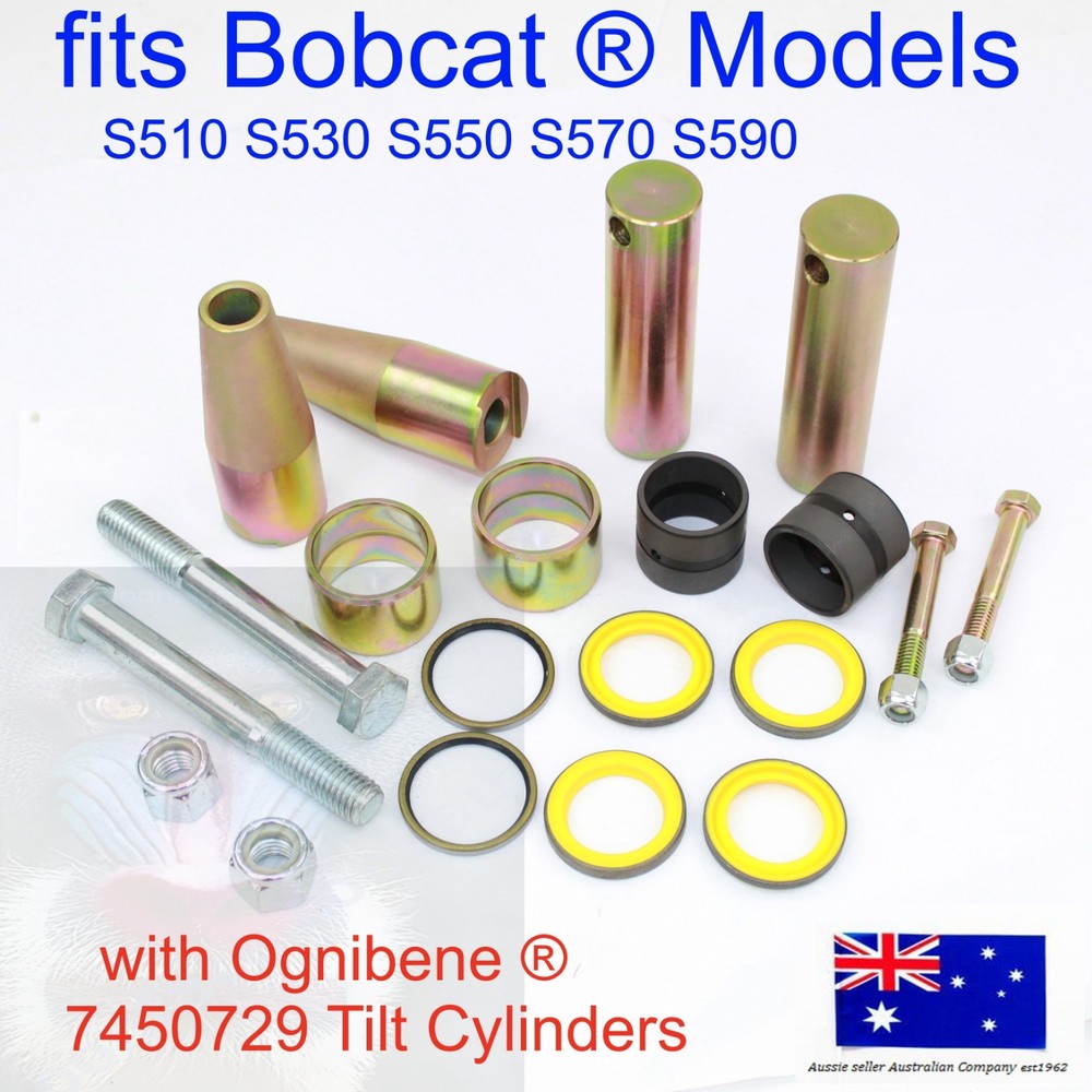 fits Bobcat Bobtach Pivot Pin Bush Bucket End Kit 7135590 46895002 46895003 S530