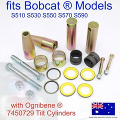 fits Bobcat Bobtach Pivot Pin Bush Bucket End Kit 7135590 46895002 46895003 S530