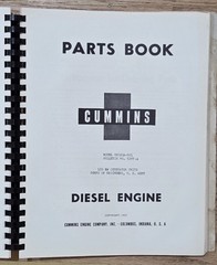 1955 Cummins 150kw Generator Operation, Maintenance, Parts Manual