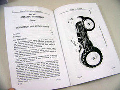 Ford 8N Tractor Service Repair Shop Manual Set Parts Catalog Operators Owners