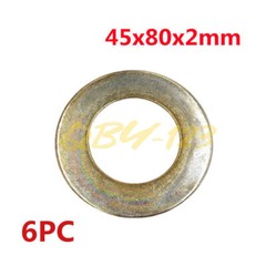 6pc 45mm x80mm x2mm Bucket Pin Shim Iron Excavator Skid Steer For Cat Bobcat