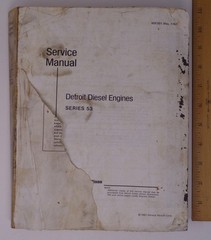 Detroit Diesel Engines Series 53 Service Manual, 6SE201, Rev 7/82, missing cover