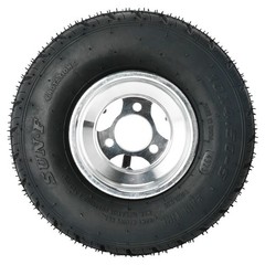 2PCS 10×4.50-5 Go Kart Tires Rims 5″ Tubeless 3 Lug 50mm Bolt Pattern
