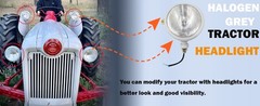 12V Pair Ivory Head Light Fits for Ford Tractor 8N 2N 9N 600 800 NAA 310066F