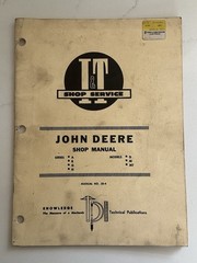 John Deere I&T Shop Service Manual No JD-4 Series A,B,D,H Models D,M, MT