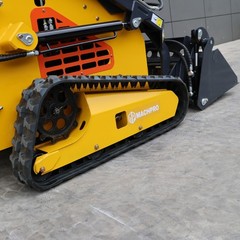 24HP Mini Skid Steer Loader Tracked 3-Pumps Engine w/ Bucket, Fork, Grapple
