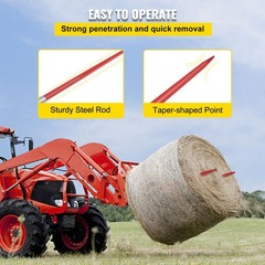 49 Inch Heavy Duty Hay Bale Spear High Strength Steel Quick Attach 4500Lbs Ca…