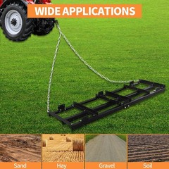 6FT Drag Harrow Driveway Grader Heavy Duty Landscape Power Rake Tow Behind Lawn
