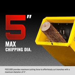 MechMaxx 5 inch 420cc 15hp Gas Powered Drum Wood Chipper With Towbar, PGS1500