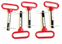 5 GOLIATH INDUSTRIAL RED HANDLE 5/8 X 4″ TRACTOR HITCH PINS WAGON TRAILER RHP58S