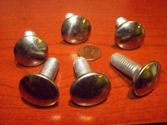 7/16 14 x 1 1/4 classic car bumper bolts 6 pc stainless vintage auto parts