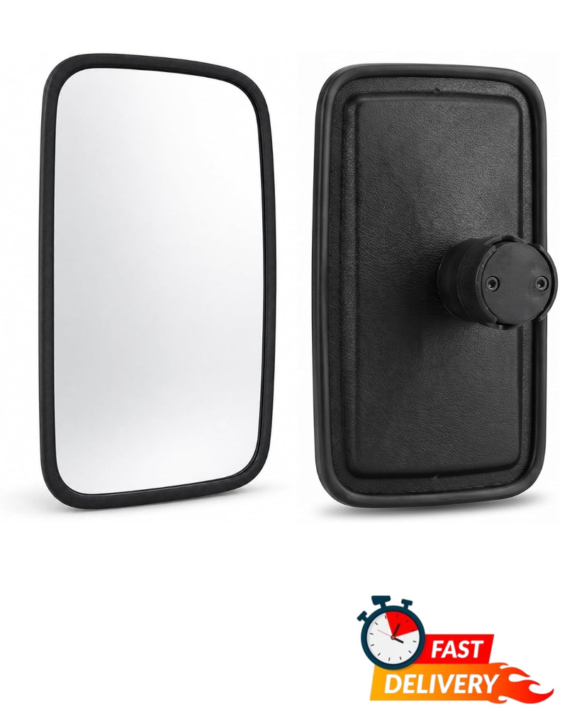 7×12 inch Tractor Side Mirror Kit Extension Arms Adjustable Breakaway Pair Black