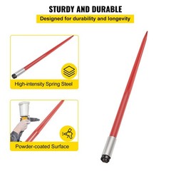 49 Inch Heavy Duty Hay Bale Spear High Strength Steel Quick Attach 4500Lbs Ca…