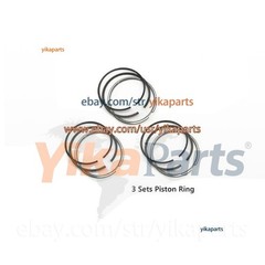 3 Sets STD Piston Kit With Ring 121450-22020 For Yanmar 3T72 Engine 72MM