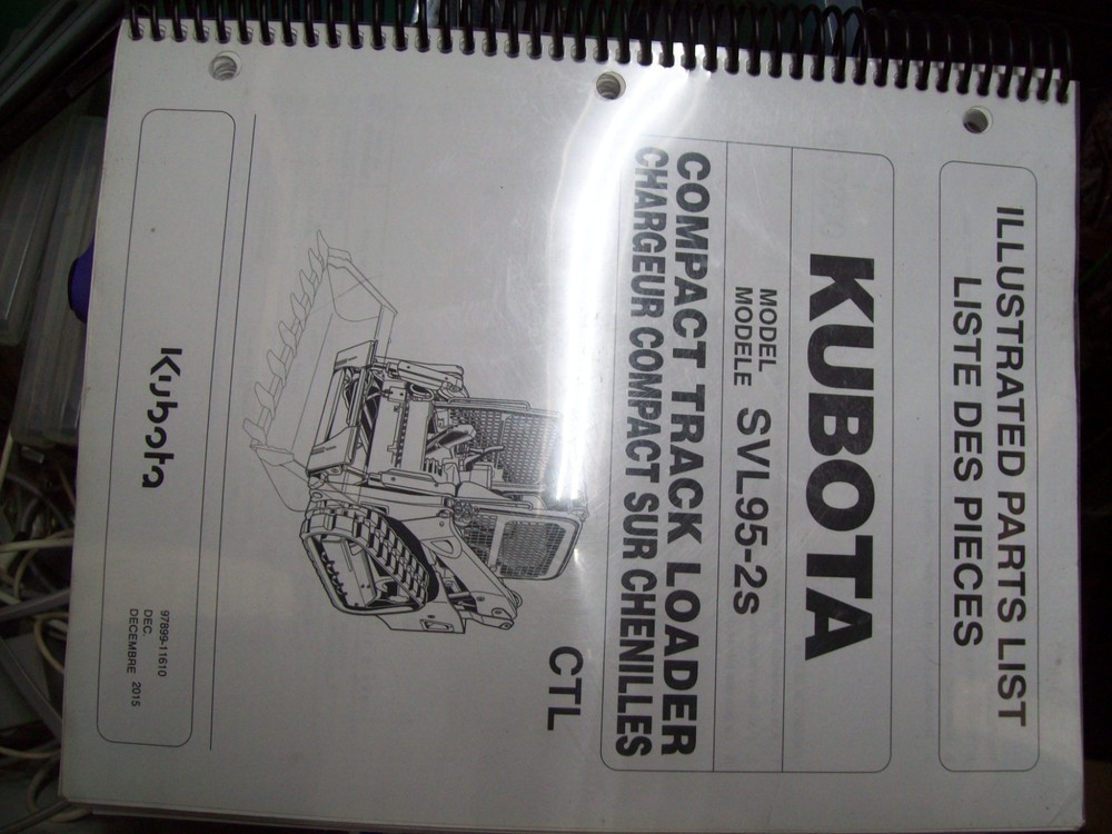 KUBOTA SVL97-2s Illustrated parts list compact Track Loader skid steer