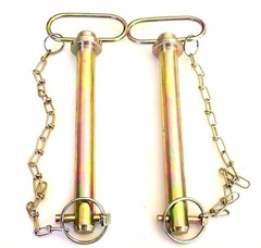 2 GOLIATH INDUSTRIAL 7/8″ TRACTOR PINS SAFETY CHAIN WAGON TRAILER HITCH HP78WC