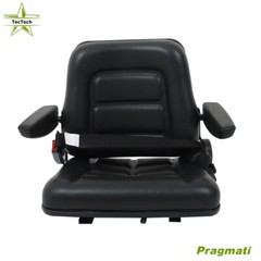 Universal Tractor Seat Adjustable Armrest and Slide Trenchers Back & Seatbelt