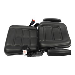 Black Forklift Seat Heavy Duty Vehicle Seat Adjustable 35-180°Tractor Seat