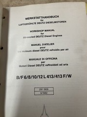 KHD Deutz B/FL 413/F/W, 413F, 413W Engines Service Manual