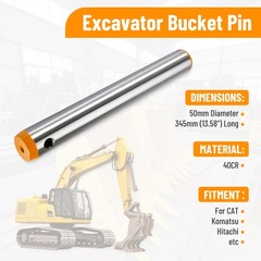 2 Packs Excavator Universal Bucket Pin 50mm X 345mm 2Pin For Excavator