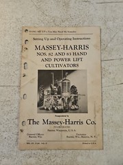 Vintage 1942 Massey-Harris 82 & 83 Cultivators Setting Up OPERATING Instructions