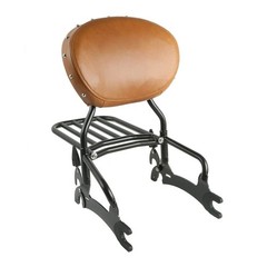 12″ Passenger Sissy Bar Backrest Pad Rack Black Kit for Dark Horse 2016-2018