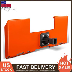 3/8″ Thick Skid Steer Mount Plate Quick Attachment w/2″ Removable Hitch Receiver