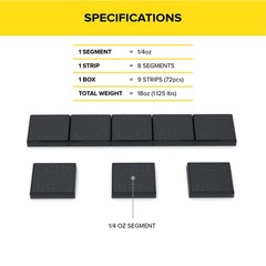 Stancemagic – 0.25Oz 1/4Oz – Black Adhesive Stick On Wheel Weights Easy Peel
