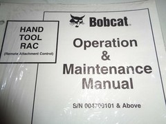 Bobcat Hand Tool Rac Remote Control Operation & Maintenance Manual OEM NOS! 2002