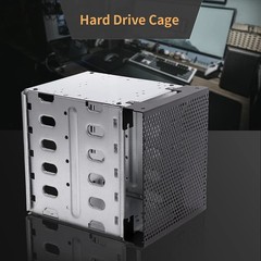 Rivonthex Hard Drive Rack 5.25 To 5X 3.5 Drive Tray Fan Space Detachable