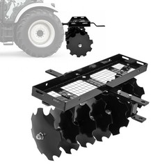 Disc Harrow 11″ Steel Tow Behind For universal Tractor Sleeve Hitch Attachment