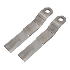 2 x Mild Steel Brush Hog Cutter Blade 10mm For Mower King Skidsteer Skid Loader
