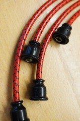 Red Belly Ford Tractor Early 8N 2N 9N Deluxe Cloth Copper Spark Plug Wire Set