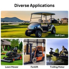 NEW 100Ah 48V LiFePO4 Lithium Battery 5120Wh W/ 58.4V 20A Charger For Golf Cart
