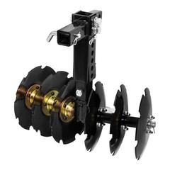 For Universal Adjustable 20” Rear Steel Disc Harrow Steel 6 Pcs 10″ Disc Plow