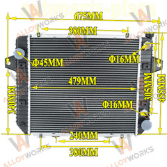 Radiator FOR Doosan Daewoo Forklift G20P-5 GM 3.0L LP 17 1/4″ x 18 13/16″ 2012+