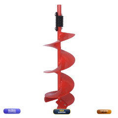 Thunderbay 10 Inch Diameter 36 Inch Long Single Sprial Earth Auger Bit Fishtail