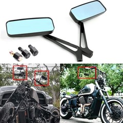 8Mm/10Mm Black Rectangle Motorcycle Rear View Side Mirrors Compatible with Honda