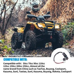 4 Pin Ignition Key Switch 4 Wire for 50cc 70cc 90cc 110cc 125cc Quad ATV Dirt…